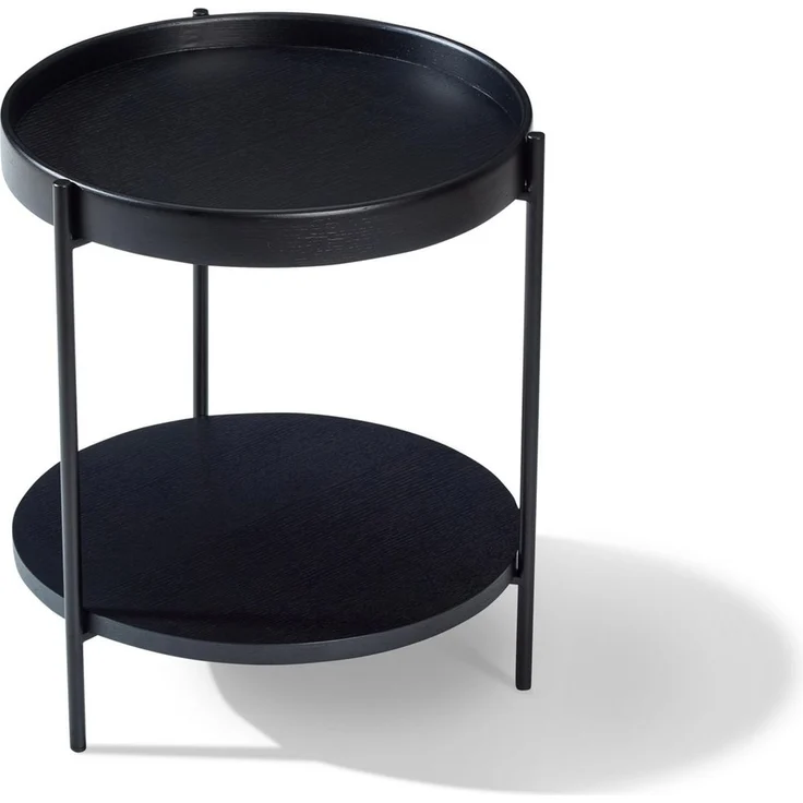 WILLIAMSPACE Couchtisch Ditto Beistelltisch, 2 Ebenen, Massivholz, modern Design (1 St), Maße ca.: B44 x T44 x H48 cm – Bild 3