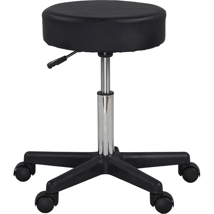 display4top Schwarz Einstellbare Rollkissen Tattoo Massage Hydraulische Salon Hocker mit Zurück, 5 Wheels