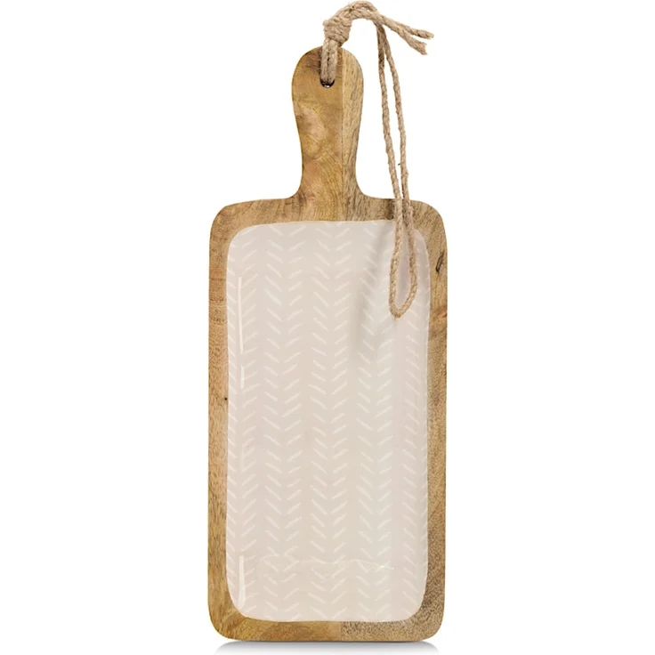 ZELLER 25691 Servierbrett BEIGE aus Mangoholz, ca. 38 x 15,2 x 2,5 cm – Bild 2