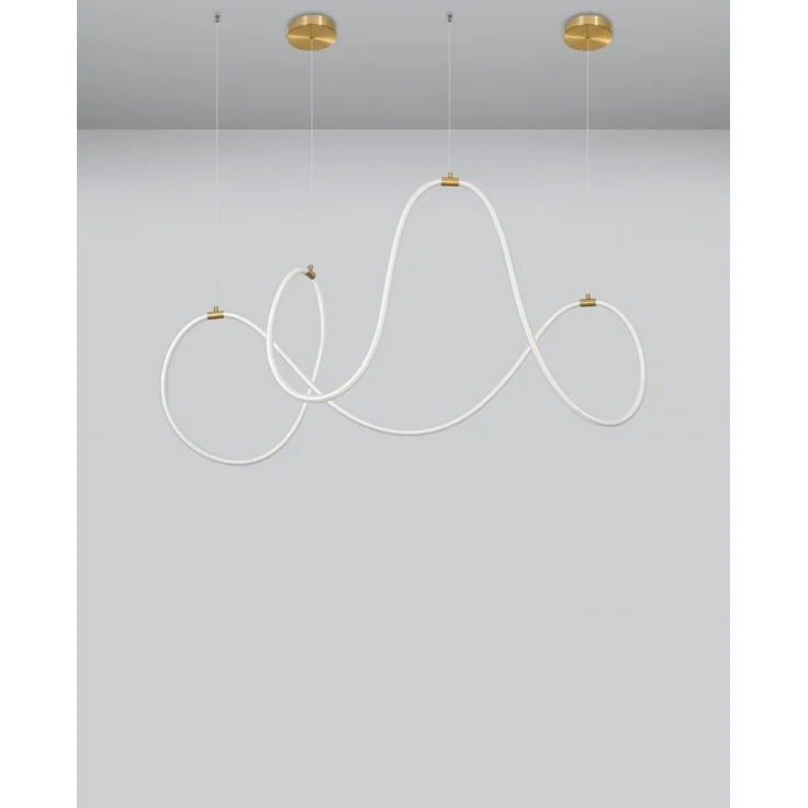 Nova Luce 9082093 CERELIA LED Pendelleuchte 3000K Messing Gold – Bild 3
