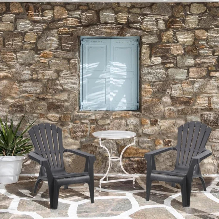 Progarden Deckchair Dolomiti anthrazit Stapelstuhl Gartenstuhl Stapelsessel – Bild 4