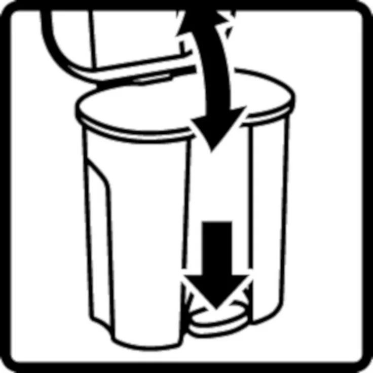 Rotho 'Duo' Mülleimer mit Deckel, Kunststoff (PP recycelt, BPA-frei), Schwarz, 26 (10 + 16) Liter – Bild 3