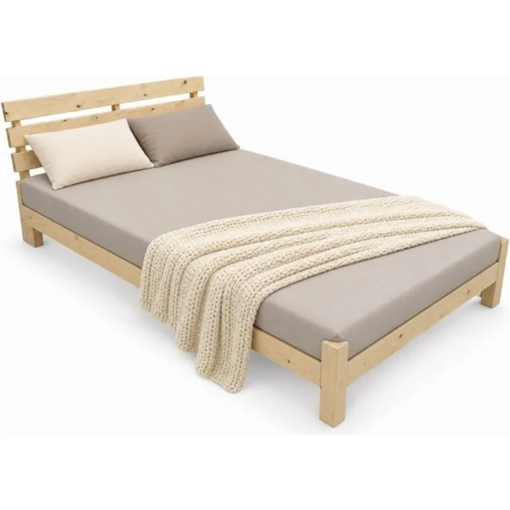 Relaxdays Bett Massivholz 120x200 cm – Bild 1