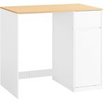 SoBuy BZR217-WN Wäscheschrank, Spanplatte, Melamin, Weiß, 100 x 90 x 60 cm