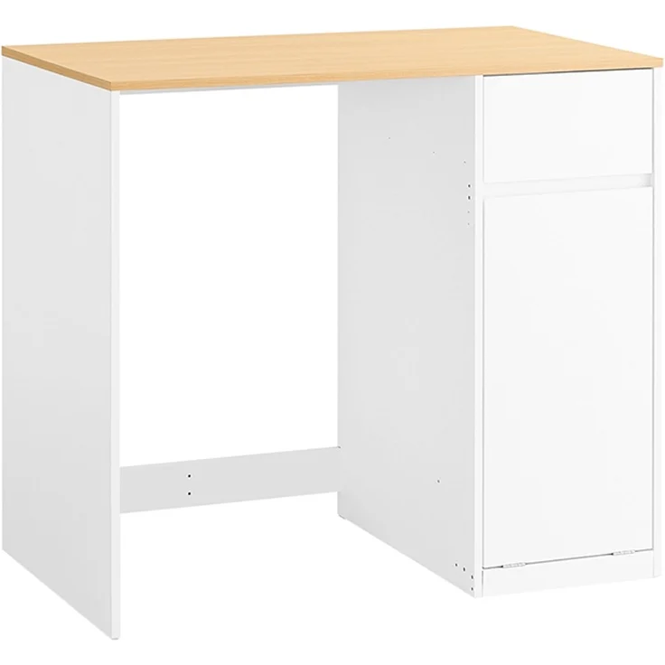 SoBuy BZR217-WN Wäscheschrank, Spanplatte, Melamin, Weiß, 100 x 90 x 60 cm – Bild 1