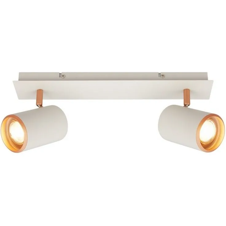 BRILONER - Deckenlampe schwenkbar, GU10 Fassung, max. 9 W, Deckenleuchte, Lampe, Wohnzimmerlampe, Schlafzimmerlampe, Küchenlampe, Deckenstrahler, Deckenbeleuchtung, 40 cm, Hellgrau-Coffee