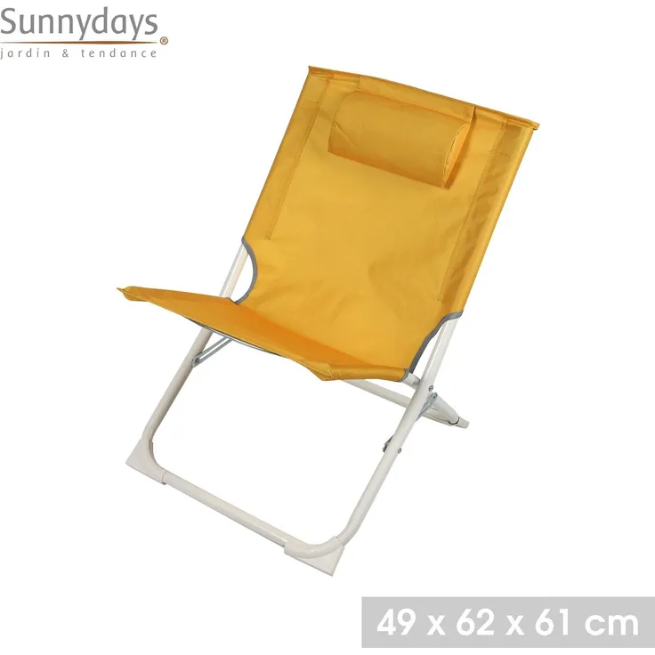 Sunnydays Campingstuhl klappbarer Strandstuhl mit Kissen Klappstuhl, Faltstuhl