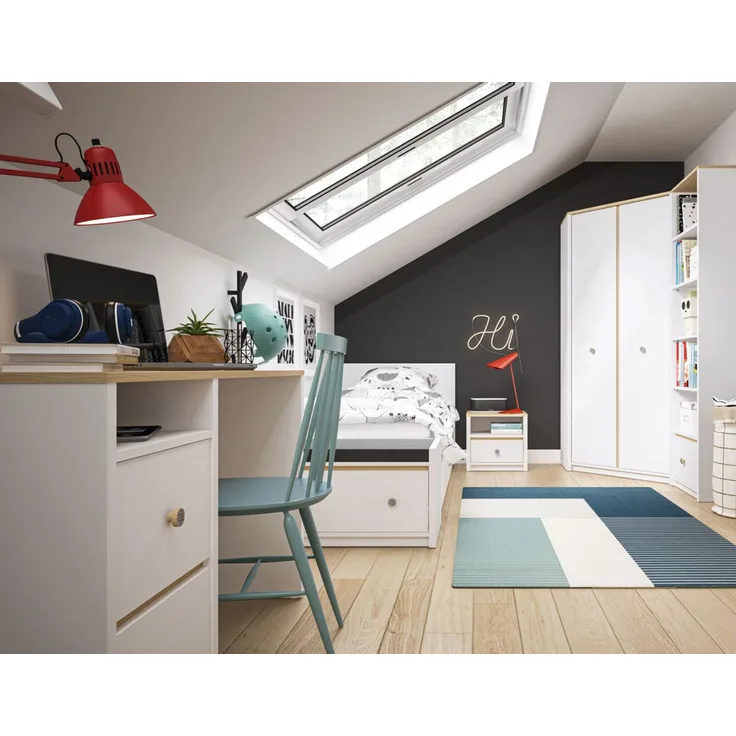 XL Küchenhängeschrank KVANTUM 60x32,5x96cm 2-türig Farbe matt graphit matt / weiß Q-W4/60