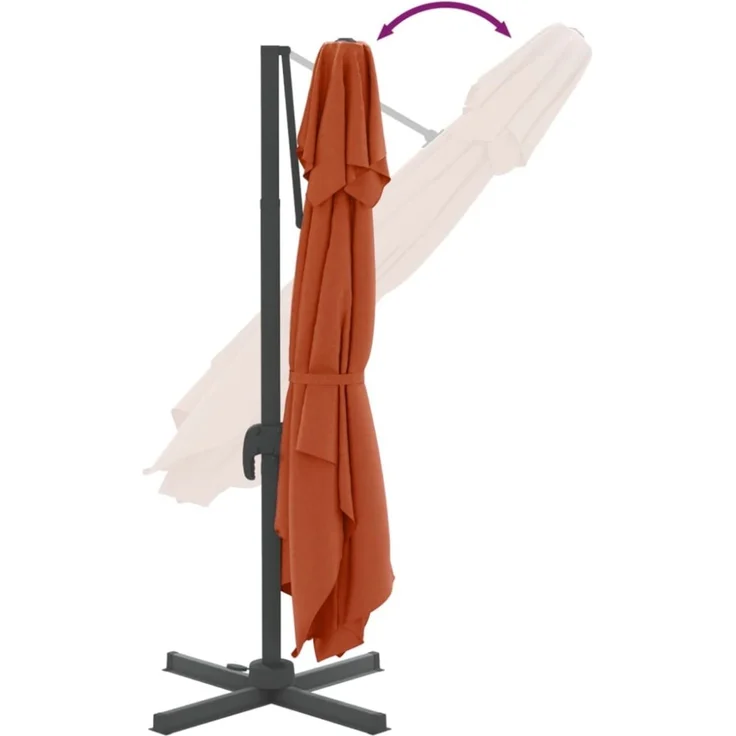 vidaXL Ampelschirm mit Doppeldach Terrakotta 400x300 cm 319958 – Bild 8