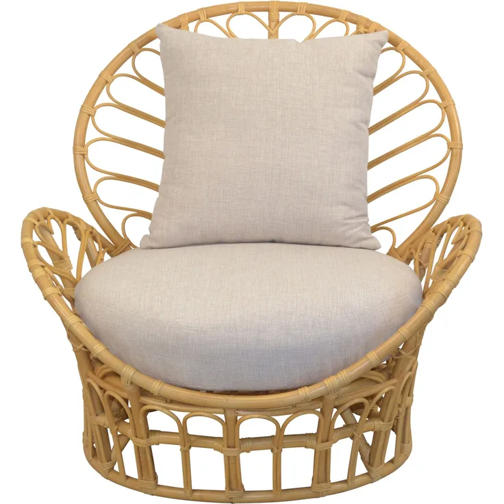 Relax-Rattansessel "Fiona" handgearbeitet mit Kissenauflagen