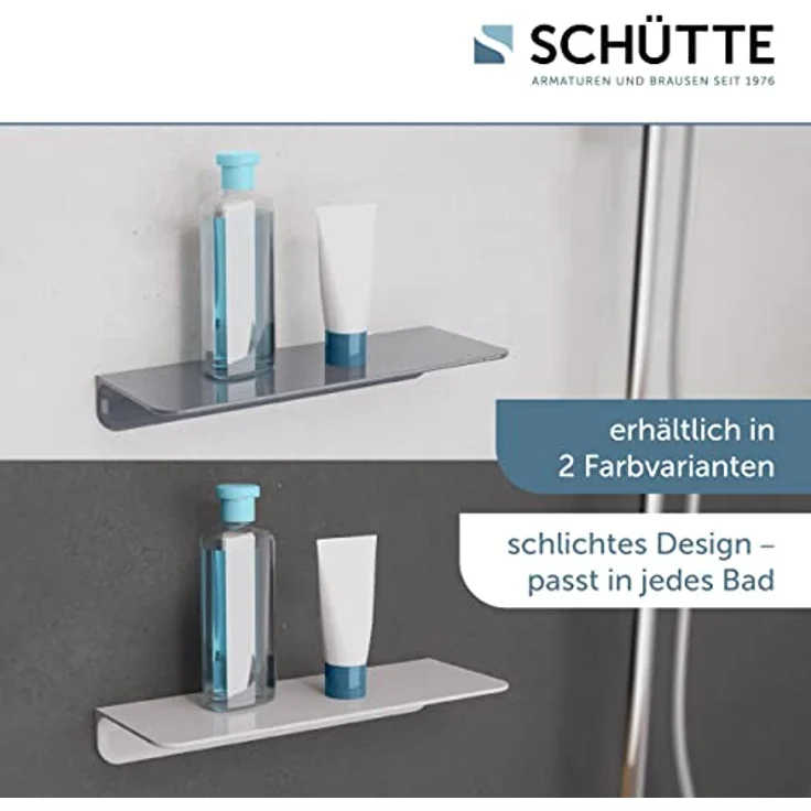 Schütte Duschablage, Weiß, zum Kleben – Bild 5