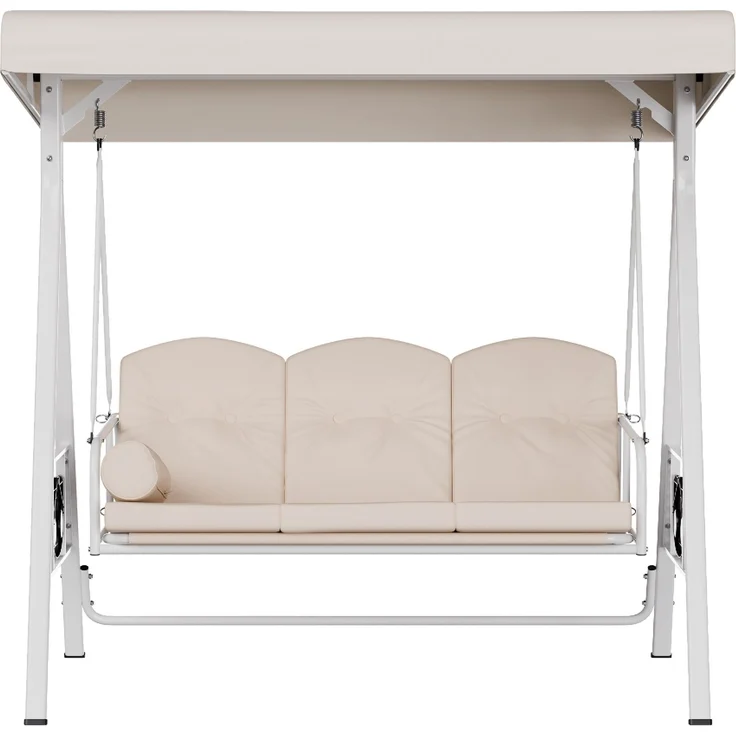 blumfeldt Hollywoodschaukel GrandSway, 3-Sitzer, Verstellbare Rückenlehne: Ermöglicht den Benutzern, die Rückenlehne individuell anzupassen und somit maximalen Komfort zu genießen, Set, Gartenliegen Swing Lounger Sonnendach Garten Balkon Outdoor 3 Sitzer – Bild 1