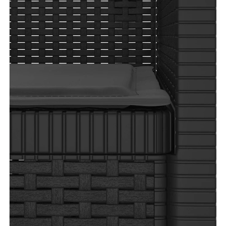 vidaXL 1-Sitzer Sessel mit Kissen Rattan-Look PP Anthrazit 8011853 – Bild 7