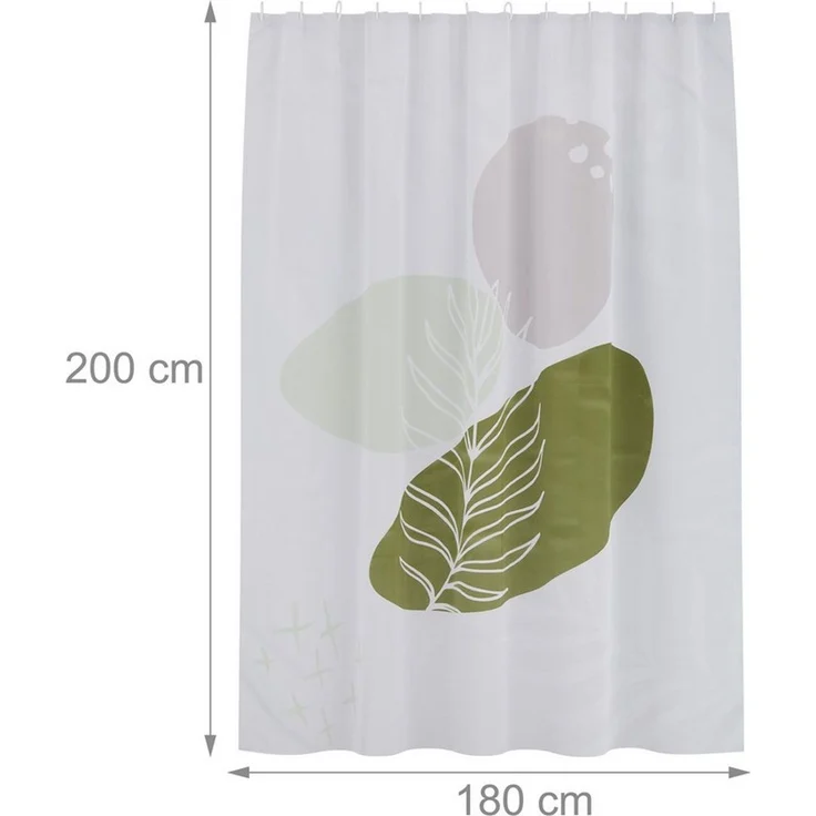 relaxdays Duschvorhang 180x200 cm mit Motiv Breite 180 cm (Boho), 180x200 cm, L – Bild 3