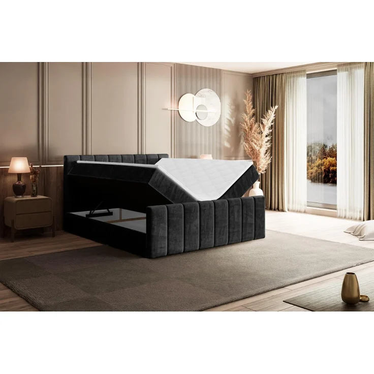 ALTDECOR Boxbett OTTA-Z (Multipocket-Matratze H4, H3 Matratze Bonellfederung, Topper, Kopfteil), Doppelbett mit Fußteil – Bild 6