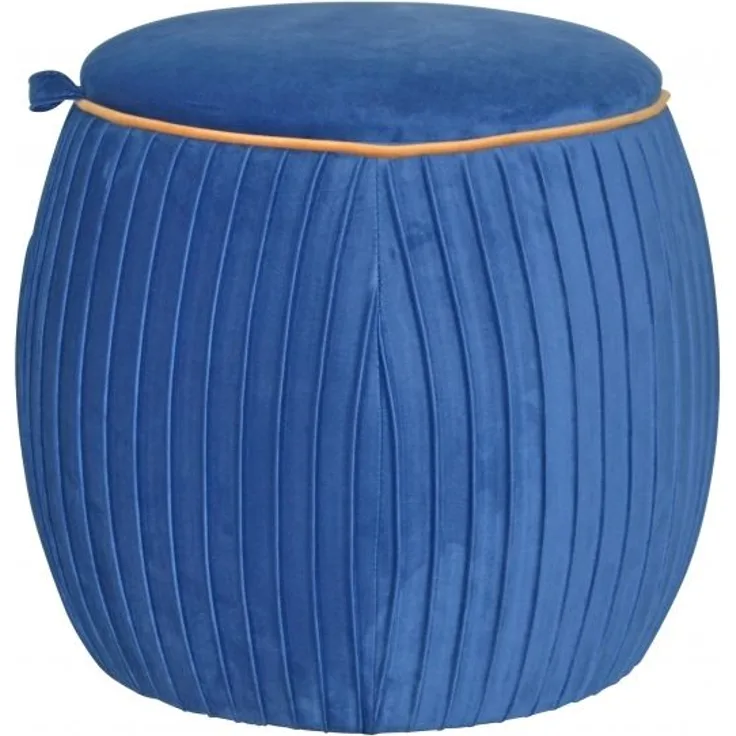 Sitzhocker mit Stauraum "Anna" blau
