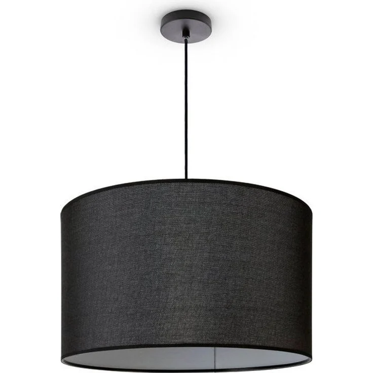 Paco Home Pendelleuchte HUGO CANVAS UNI COLOR, ohne Leuchtmittel, Wohnzimmer Stoff Lampenschirm Skandinavisch Uni Pendelleuchte Modern – Bild 4