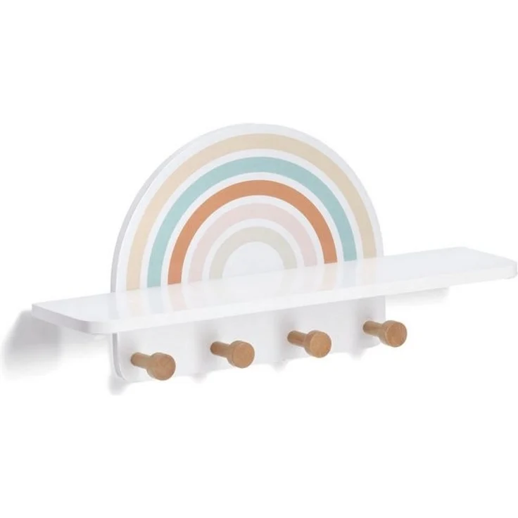 Kinder-Wandgarderobe - Rainbow - Weiß – Bild 3