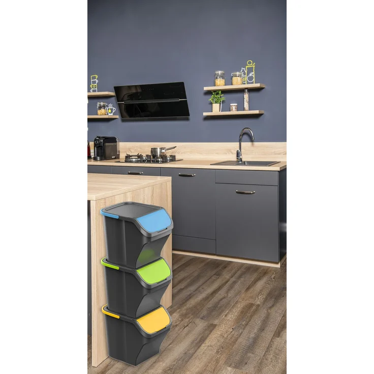 Gardissimo STACK Abfalleimer 25 Liter Mülleimer Mülltrenner Sortierer – Bild 4