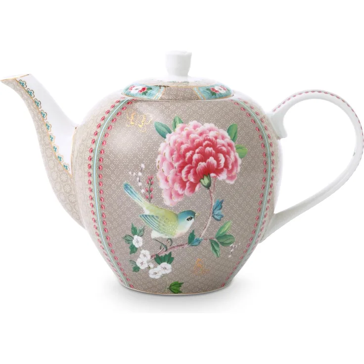 PIP STUDIO Blushing Birds Teekanne large khaki 1,6 l
