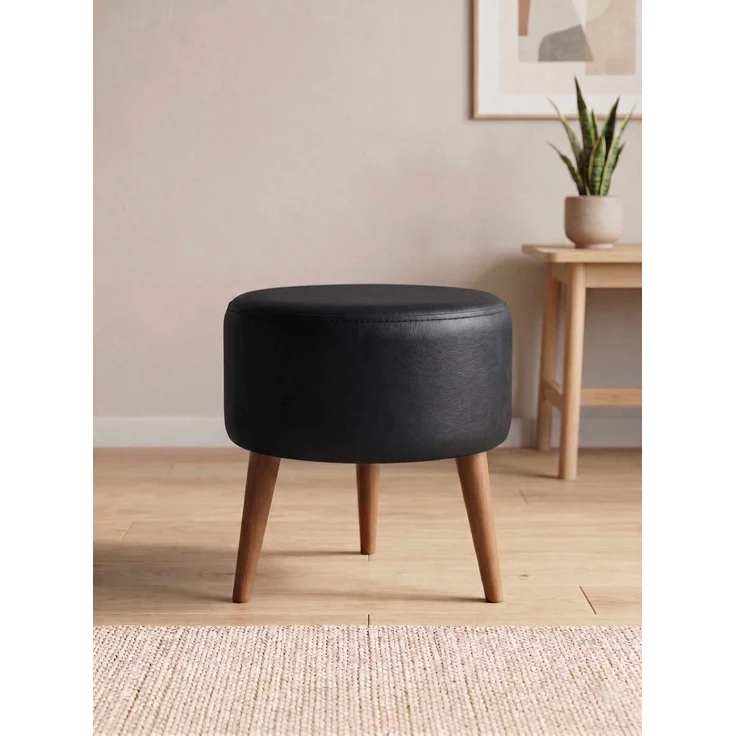 Hanah Home 'Az-Ovl-01-Cvz - Black' Pouffe, Schwarz, 40 x 42 x 40 cm – Bild 1