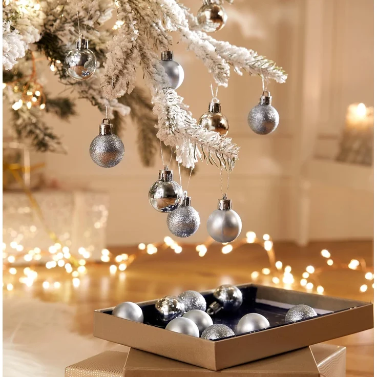 Fééric Weihnachtskugeln aus Kunststoff verschiedene Motive Ø 3 cm 18 St. – Bild 2