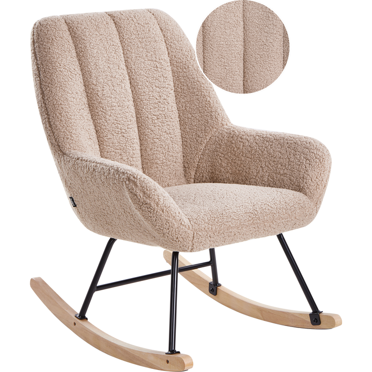 Schaukelsessel KINNO Bouclé Beige