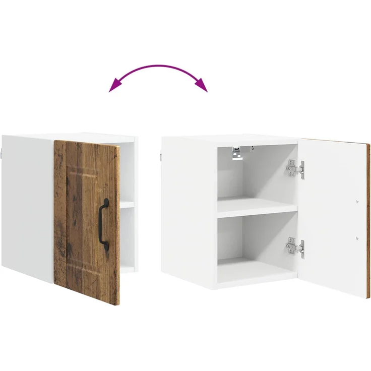 vidaXL Wandschrank PORTO Altholz 30 x 31 x 40 cm Holzwerkstoff 885221 – Bild 11