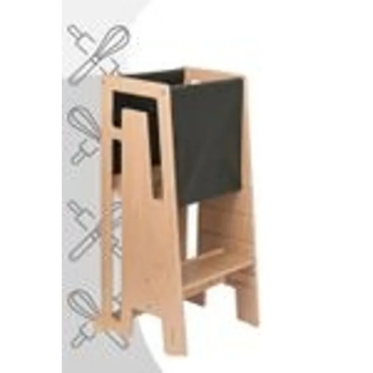 Tuki Lernturm inkl. Startertuch (Modell 2026) Dark Olive, Buche Natur