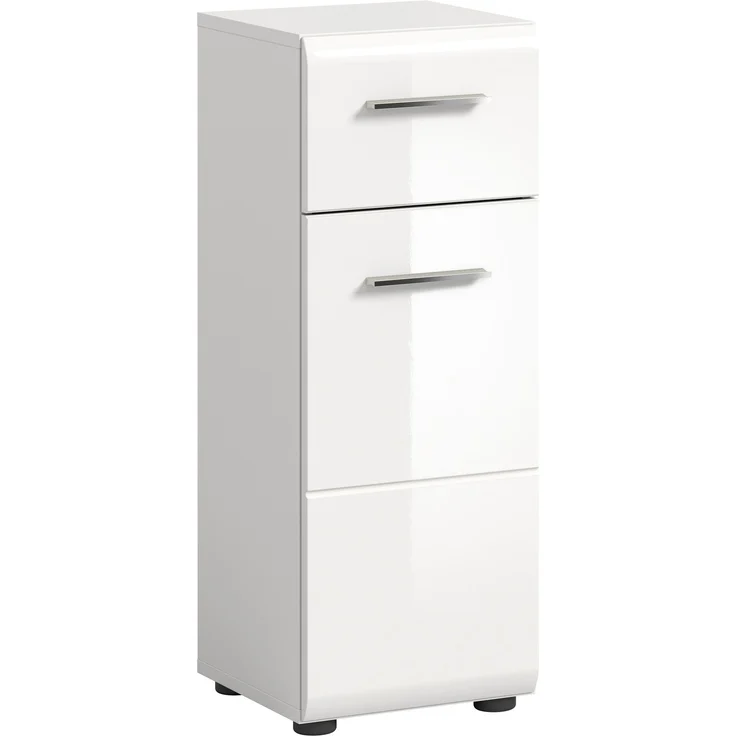 Badschrank Ice - Weiß / Weiß Hochglanz – Bild 1