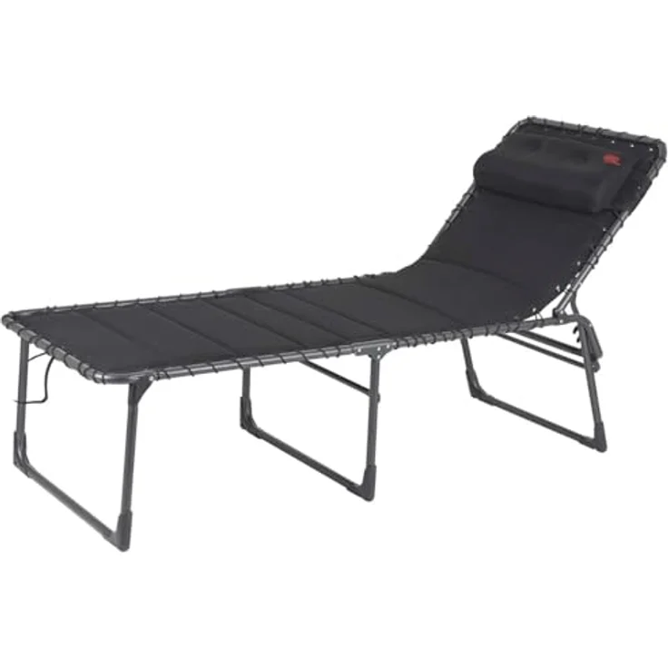 Crespo Sonnenliege Liegestuhl AL364 XL Air Deluxe Camping Garten Liege Alu 140kg schwarz – Bild 3