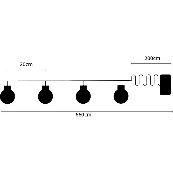 LED Solar Lichterkette, 24x Glühbirnen, L 660 cm – Bild 9