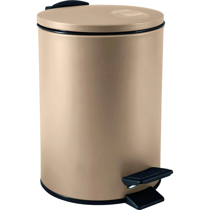 Spirella Adelar 3L Treteimer – Kompaktes Design – 16,8 x 16,8 x 25 cm – Farbe: Cappuccino – Abnehmbarer Deckel – Ideal für Küche und Bad – Hygienisches Material – Bild 1