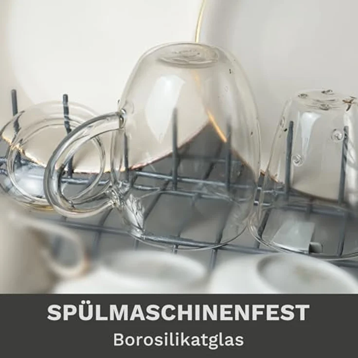 Creano Teeglas All in one, mit Glassieb & Henkel, Borosilikatglas, 3-teilig – Bild 6