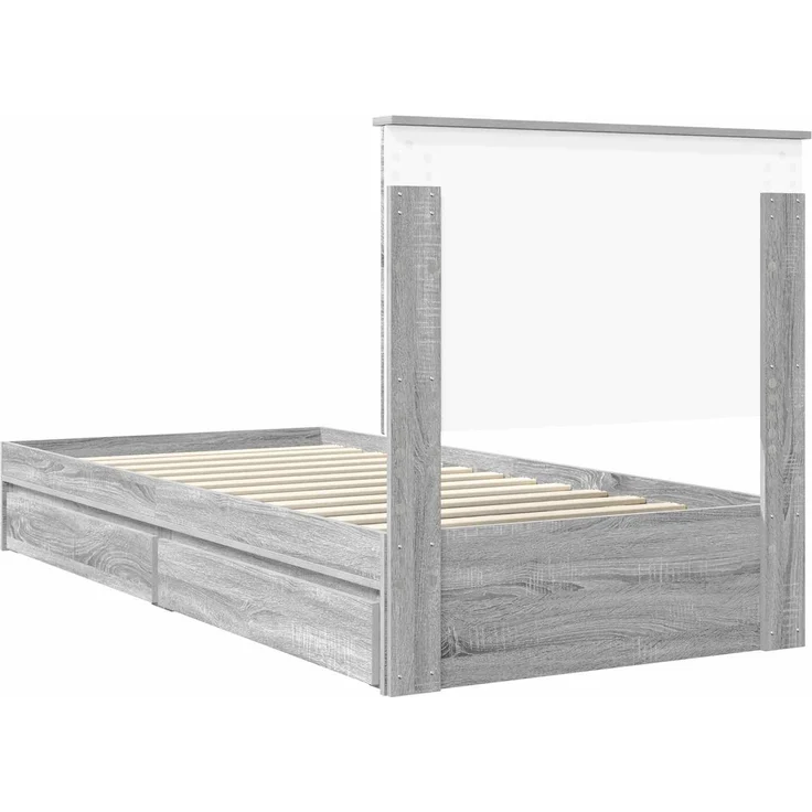 vidaXL Aufbewahrungsbett Graues Sonoma 90 x 190 cm Holzwerkstoff 3411255 – Bild 9