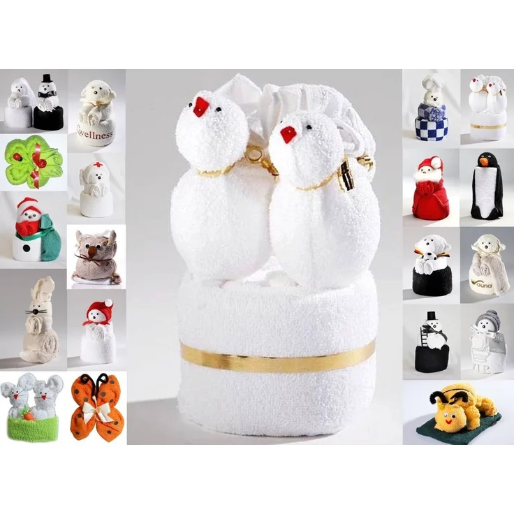 JACK Handtuch Set Frottier Geschenk Set viele Modelle Handarbeit Origami Gästetuch, (1-St), Handtuch, Waschhandschuh, gefaltete Tiere, tolle Geschenkidee – Bild 1