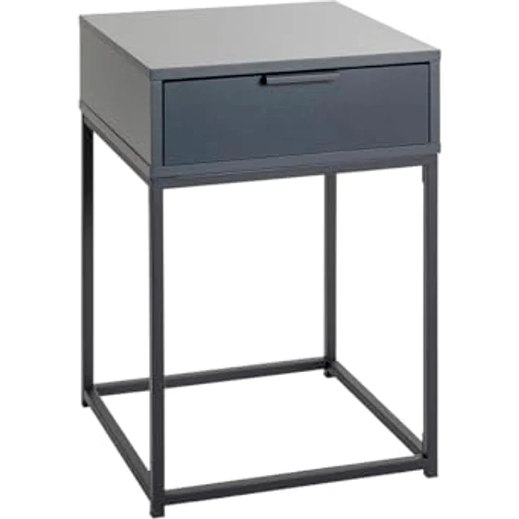 XXXL Nachtschrank Malmö, Metall, Anthrazit, 1 Schublade, 40x60x40 cm, für Schlafzimmer – Bild 1
