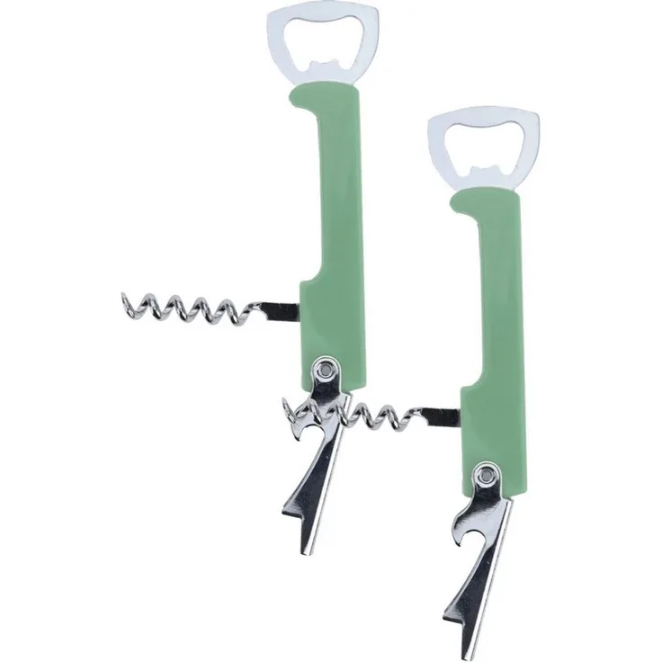 Koopman Flaschenöffner Korkenzieher Weinöffner Klappbar Bunt 2 er Set (Set, 2-tlg, Packung), 2tlg, Edelstahl, Korkenzieher, Bieröffner, Weinkorkenzieher
