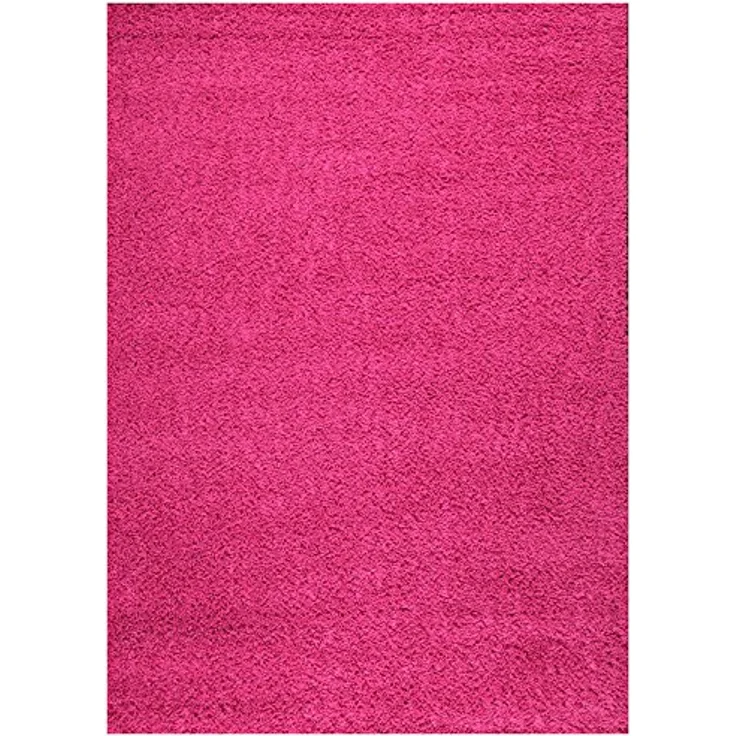 VIMODA Teppich Prime Shaggy Hochflor Langflor Einfarbig Modern Pink Rosa für Wohnzimmer, Schlafzimmer, Maße:70x250 cm – Bild 6