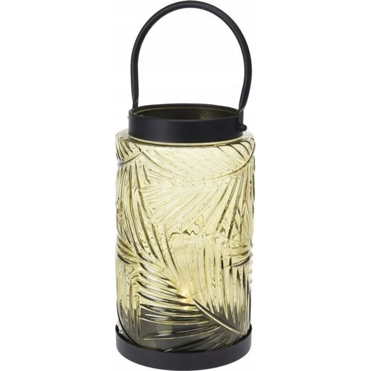 Home Styling Collection LED-Laterne farbiges Glas 20 5 cm