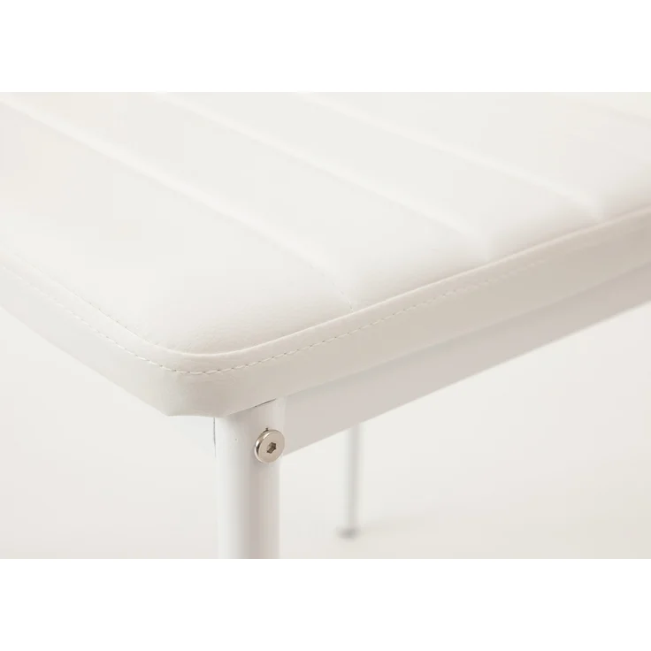 Albatros Esszimmerstühle MILANO 4er Set, Weiss - Polsterstuhl mit Kunstleder-Bezug, Modernes Stilvolles Design am Esstisch-Küchenstuhl oder Stuhl Esszimmer mit hoher Belastbarkeit bis 110kg – Bild 8