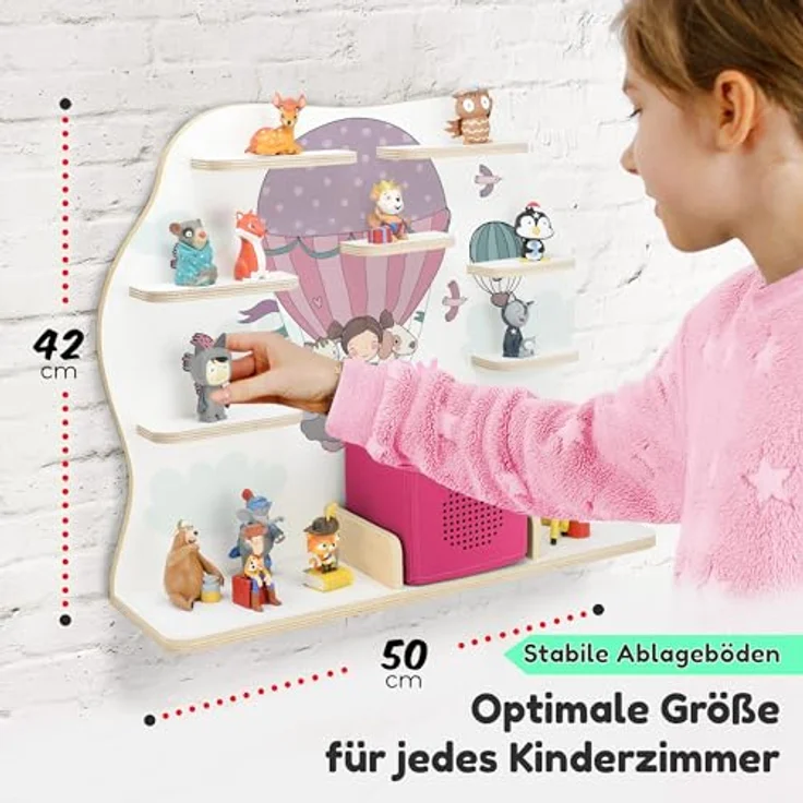 stadtecken Kinderregal Oben, Regal für die Toniebox und ca. 50 Tonies – Bild 3