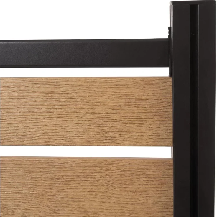 Alu Mülltonnen-Zaun HWC-K57, Basiselement Mülltonnenverkleidung, Holzoptik erweiterbar 130x110x6cm ~ hellbraun – Bild 5