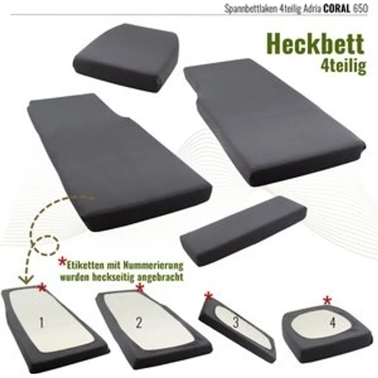 BLACK FOREST FOX Spannbettlaken Spannbettlaken Adria Supreme 670 SL, DL, AXESS 650 SL OEKO-TEX® Grau, Baumwolle, Gummizug: rundum, OEKO-TEX® Standard 100, Zertifikatnummer IW 00270 – Bild 6