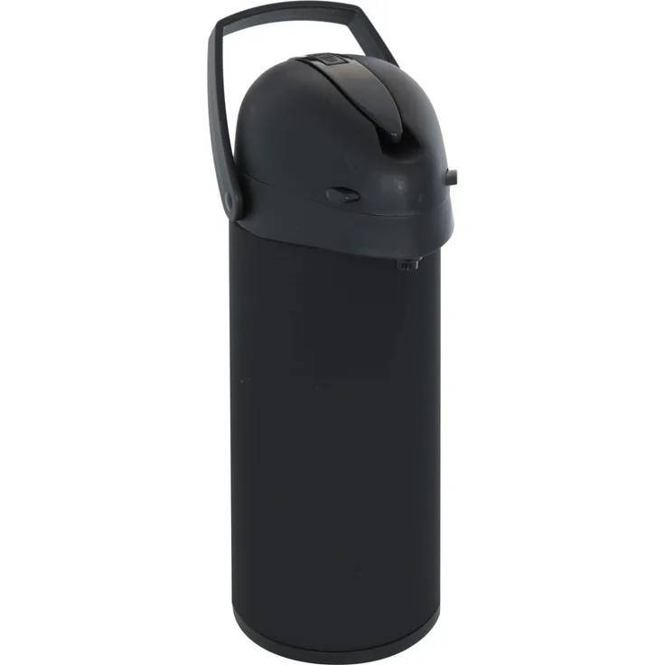 dobman Thermo Pumpkanne 1,9L Kaffeekanne Warmhaltekanne Glas Jet Matt