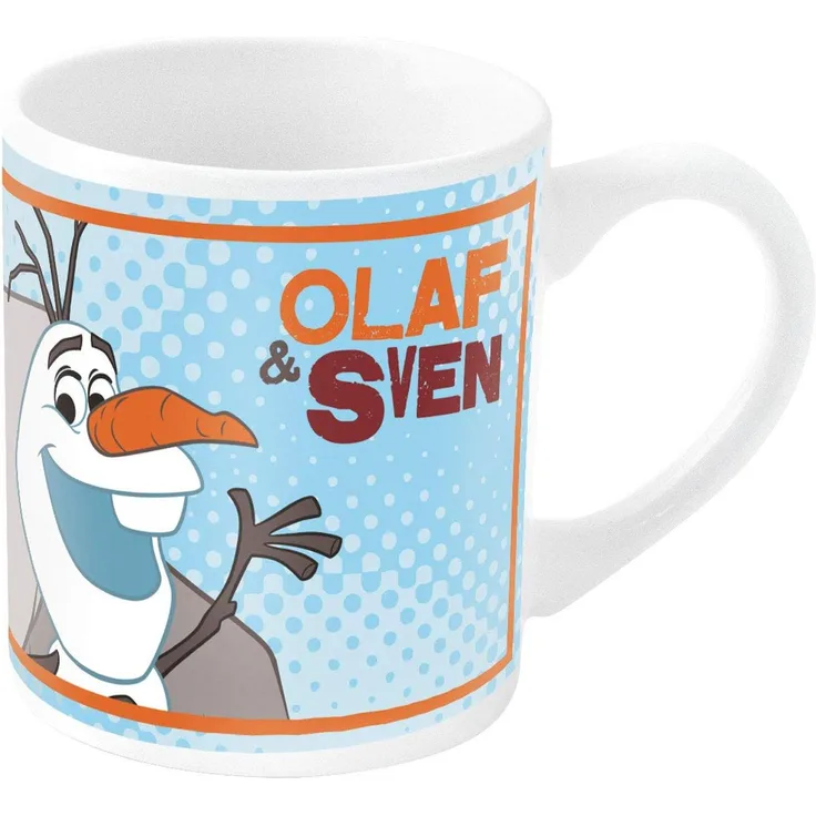 POS 24675 - Tasse mit Disney Frozen Olaf Motiv, aus Porzellan, Fassungsvermögen circa 200 ml, Spülmaschinen- und Mikrowellengeeignet, für Kinder und alle Fans des lustigen Schneemanns