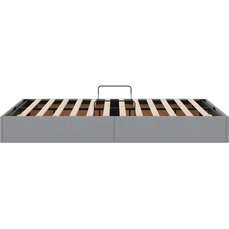 vidaXL Ottoman Bettgestell mit Speicher Hellgrau 120 x 200 cm Stoff 3442814 – Bild 8