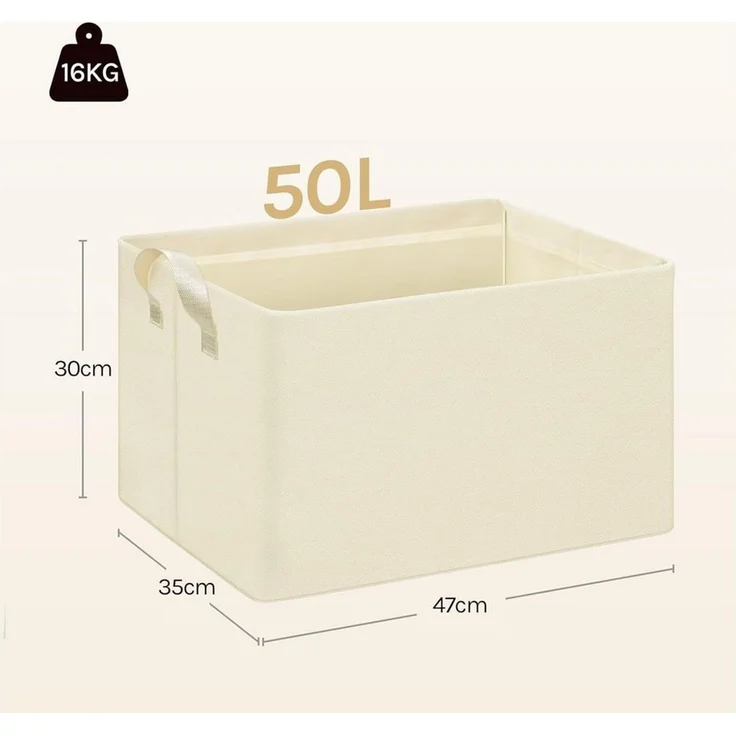 Woltu Aufbewahrungsbox (10 St), mit Griffen, für Schlafzimmer, Arbeitszimmer, Wohnzimmer, faltbar – Bild 2