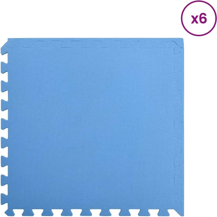 vidaXL Pool Bodenschutzmatte 6 stk. Blau 2,16 ㎡ EVA-Schaum 3433270 – Bild 2
