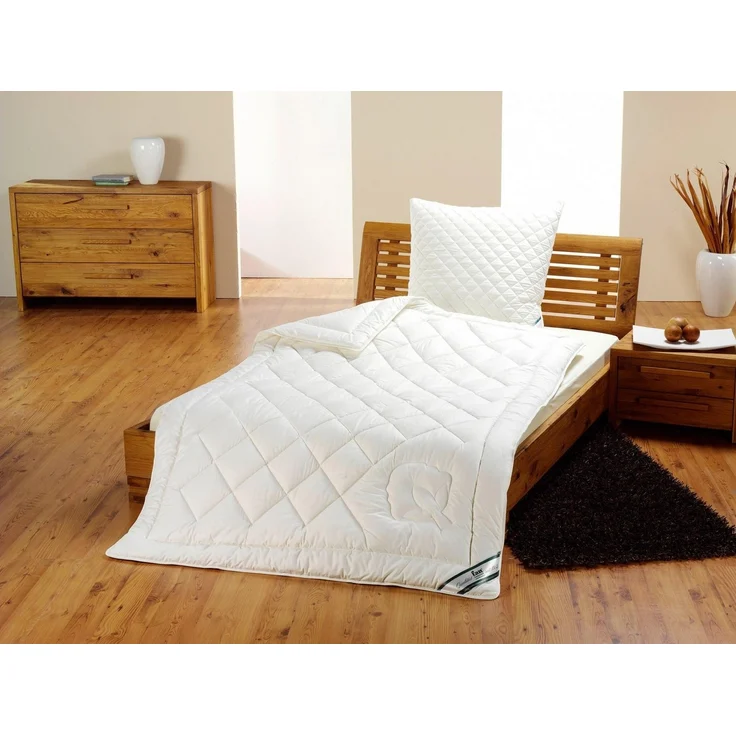 Baumwoll 4-jahreszeiten Bettdecke - f.a.n. kbA Baumwolle 135x200 cm, – Bild 3